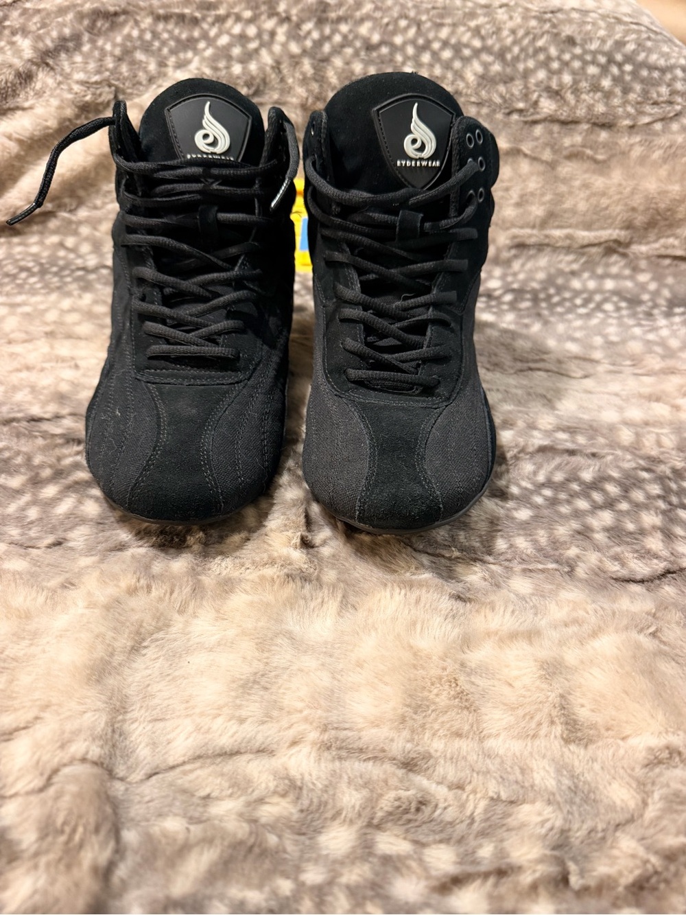 Ryderwear Men's Black High-Top Lace-Up Sneakers with Logo Patch